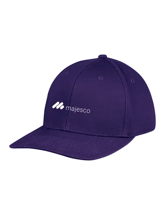 Premium Modern Structured Twill Purple Snapback Cap w/Majesco Logo