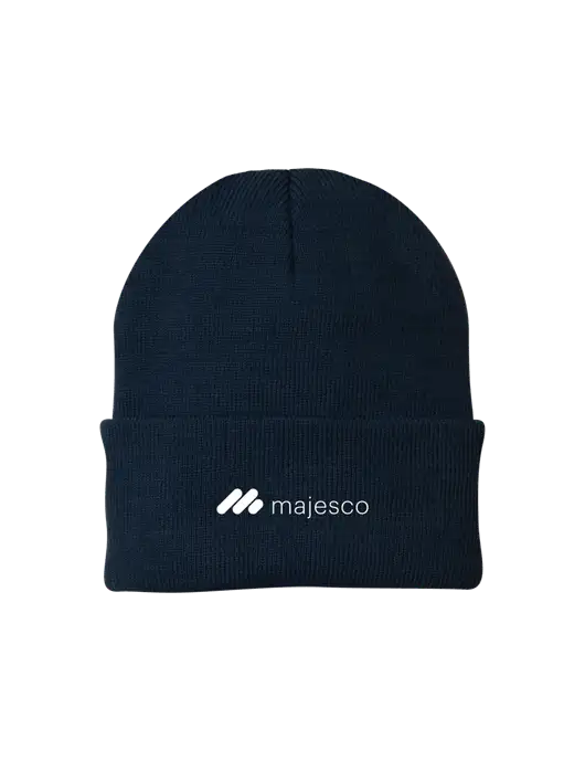 Navy Knit Cap w/Majesco Logo