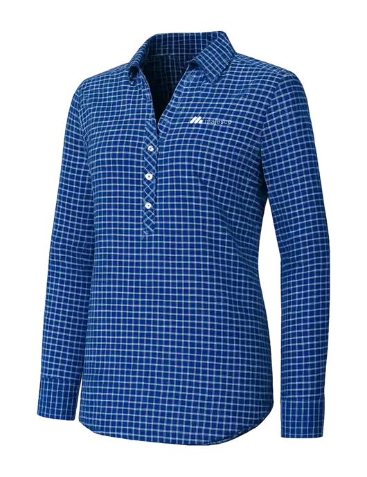 Womens Navy/White City Stretch Shirt w/Majesco Logo