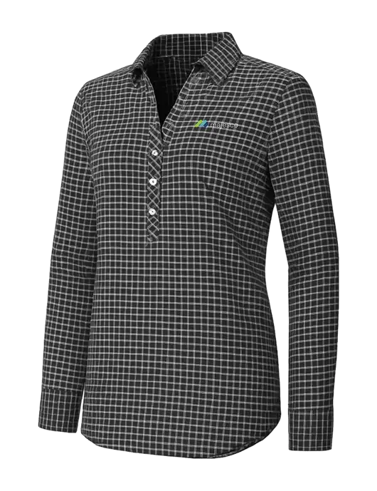 Womens Dark Grey/White City Stretch Shirt w/Majesco Logo