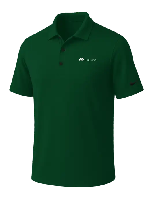 NIKE Dark Green Dri-Fit Micro Pique Polo w/Majesco Logo