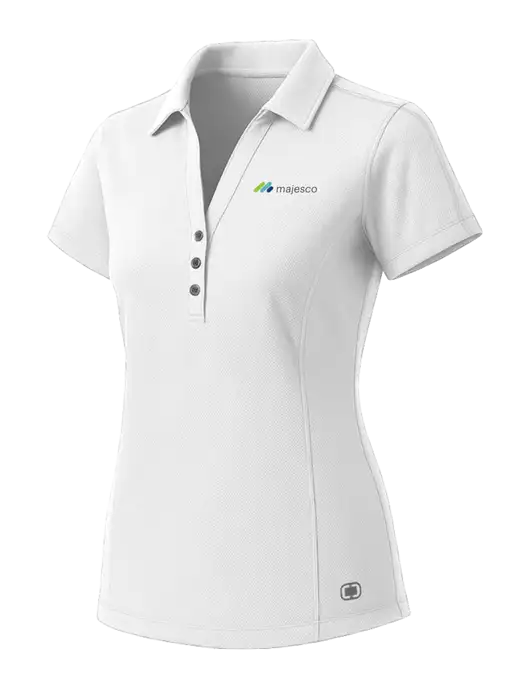 OGIO Womens White ONYX Polo w/Majesco Logo