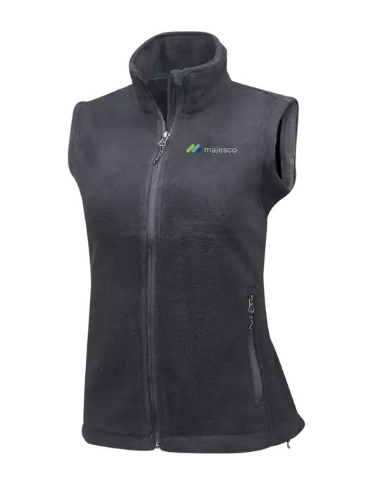 Medium Grey Womens Fleece Vest w/Majesco Logo