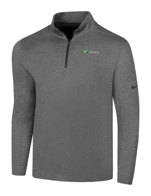 NIKE Dark Grey Heather Dry 1/2 Zip Cover-Up w/Majesco Logo