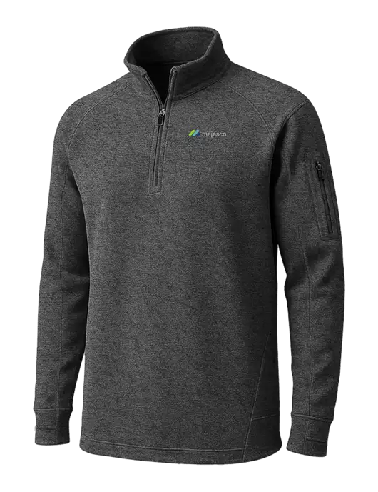 Graphite Heather Tech Fleece 1/4 Zip Pullover w/Majesco Logo