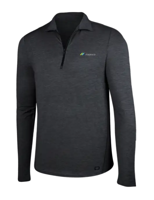 OGIO Blacktop Heather Endurance Force 1/4 Zip w/Majesco Logo