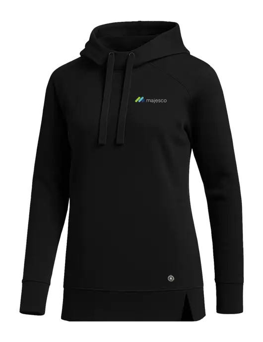 OGIO Black Womens Luuma Pullover Fleece Hoodie w/Majesco Logo