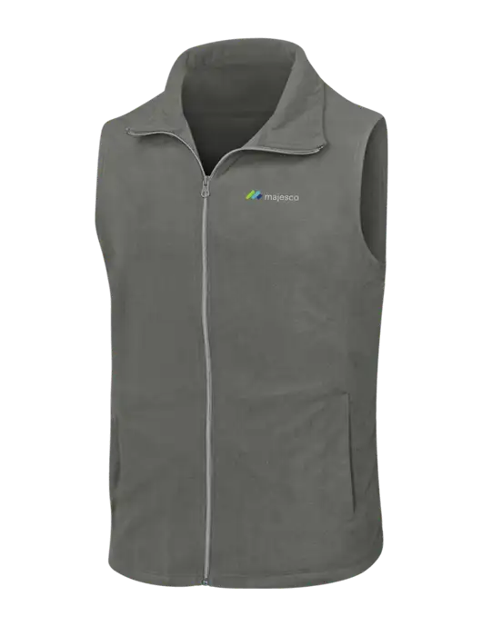 Medium Grey Microfleece Vest w/Majesco Logo