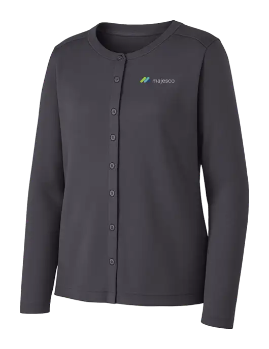 Grey Smoke Womens Concept Stretch Button-Front Cardigan Sweater w/Majesco Logo