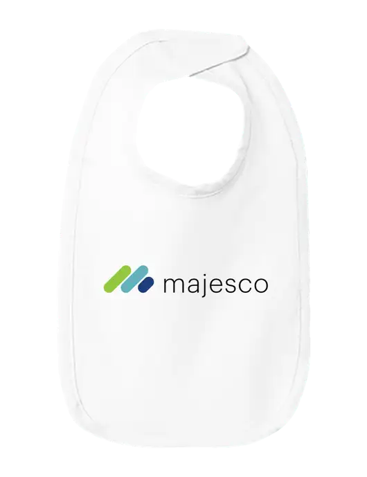 Rabbit Skins White Infant Premium Jersey Bib w/Majesco Logo