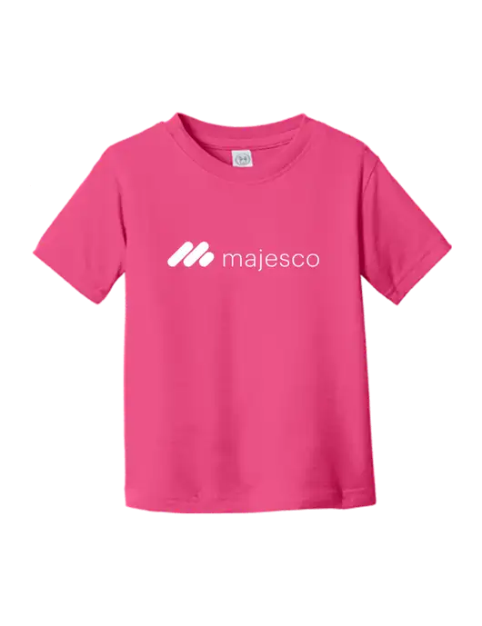 Rabbit Skins Hot Pink Toddler Fine Jersey Tee w/Majesco Logo
