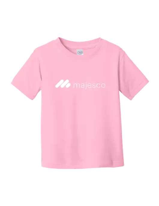 Rabbit Skins Pink Toddler Fine Jersey Tee w/Majesco Logo