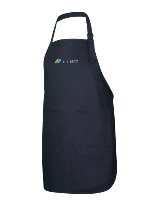 Full-Length Black Apron With Pockets w/Majesco Logo