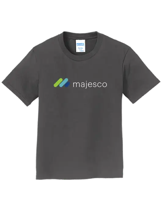 Youth Ring Spun Charcoal 4.5 oz T-Shirt w/Majesco Logo