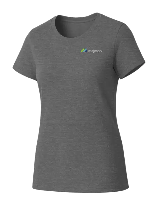 Womens Seriously Soft Grey Frost T-Shirt w/Majesco Logo