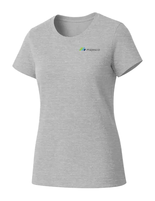 Womens Seriously Soft Light Heathered Grey T-Shirt w/Majesco Logo