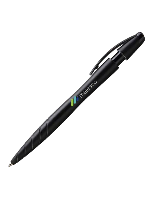 Awali Black Metallic Pen - Black Ink w/Majesco Logo