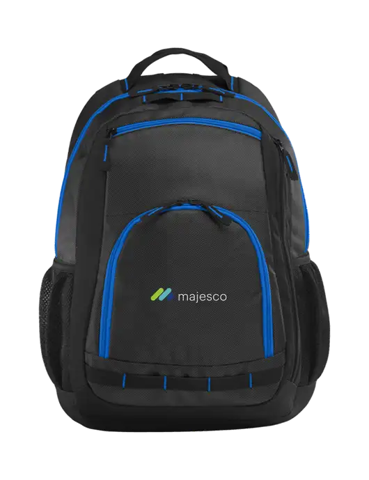 Xtreme Black/Dark Grey/Royal Blue Backpack w/Majesco Logo