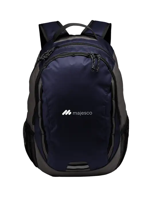 Ridge Deep Navy/Dark Charcoal Laptop Backpack w/Majesco Logo