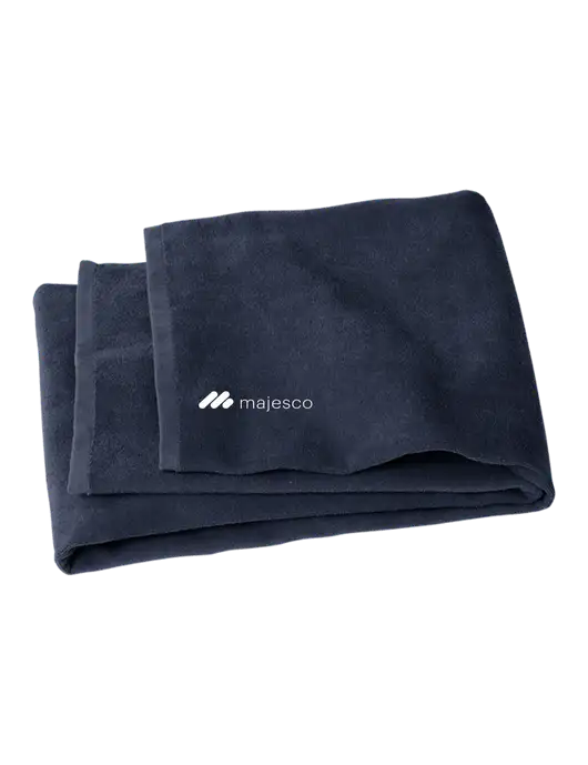 Navy Beach Towel w/Majesco Logo