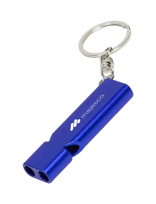 Quick Alert Blue Safety Whistle w/Majesco Logo