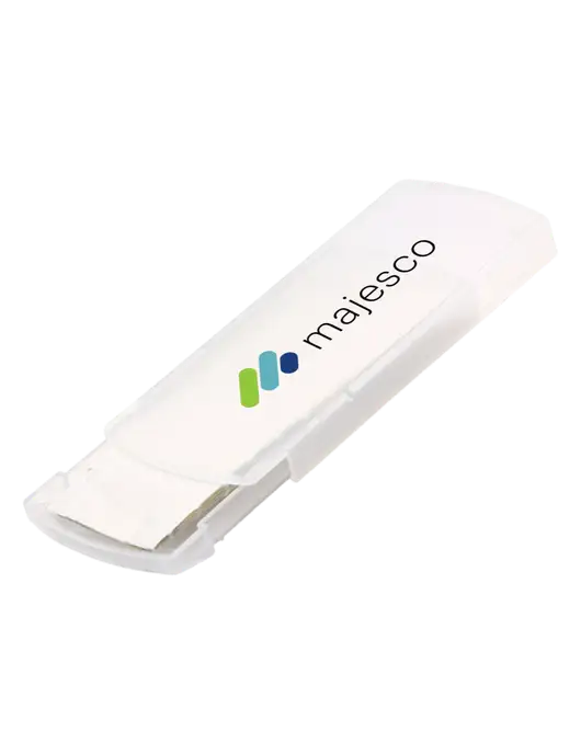 Slide Right Clear Bandage Dispenser w/Majesco Logo