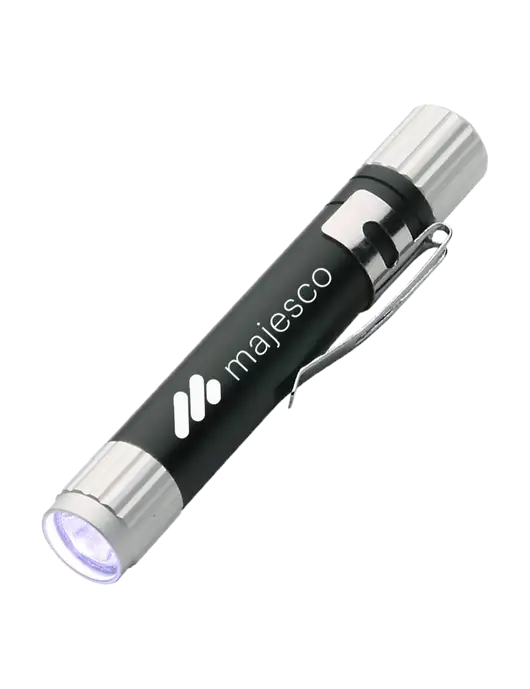 Black Aluminum LED Penlight w/Majesco Logo