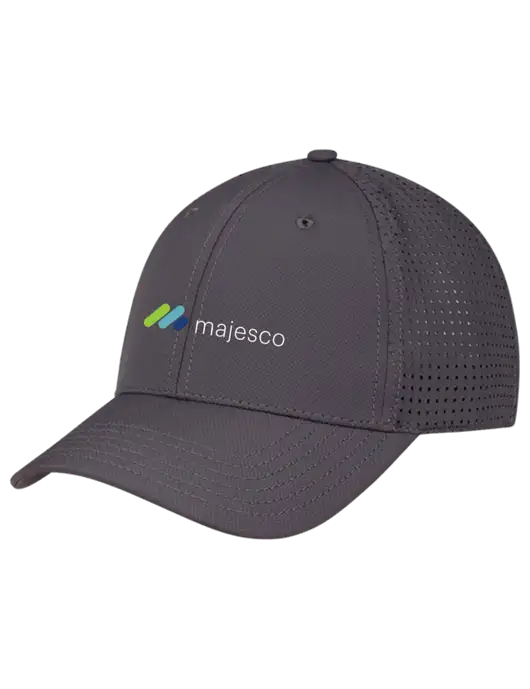 Charcoal Performance Stretchable Cap Hook & Loop w/Majesco Logo