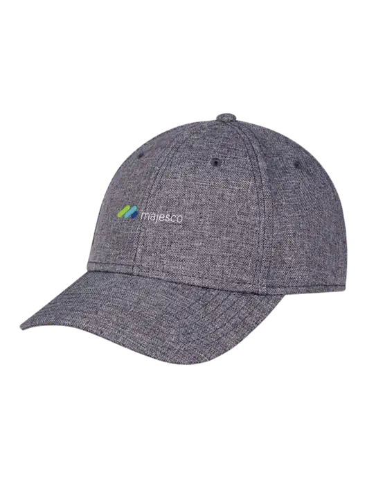 Heather Charcoal Structured Linen Look Cap Hook & Loop w/Majesco Logo