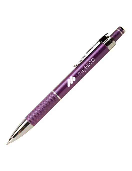 Diamond Etched Purple Pen - Black Ink w/Majesco Logo