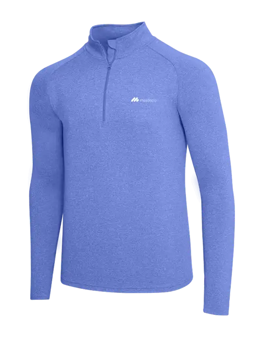 Royal Heather Sport Wick Stretch 1/4 Zip Pullover w/Majesco Logo