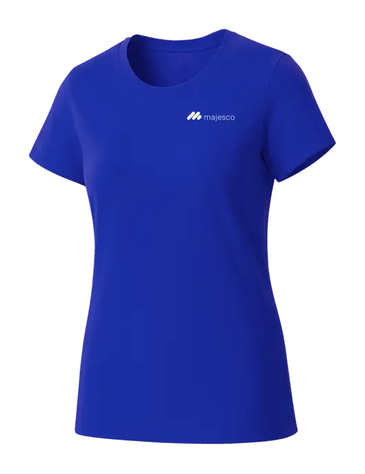 Womens Seriously Soft Royal T-Shirt w/Majesco Logo