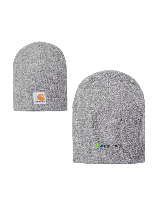 Carhartt Light Grey Heather Acrylic Knit Hat w/Majesco Logo