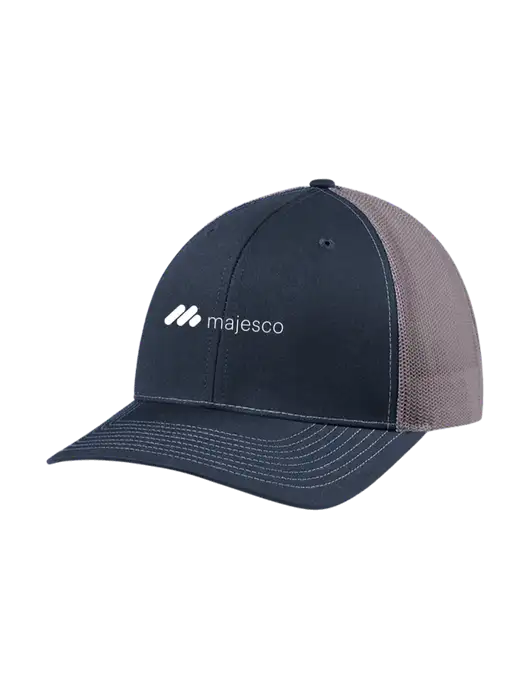 Richardson Adjustable Snapback Original 112 Trucker Cap Navy w/Charcoal Mesh w/Majesco Logo