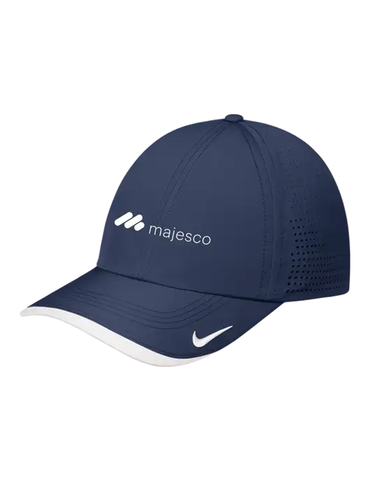 Nike Navy/White Dri-FIT Perforated Performance Cap w/Majesco Logo