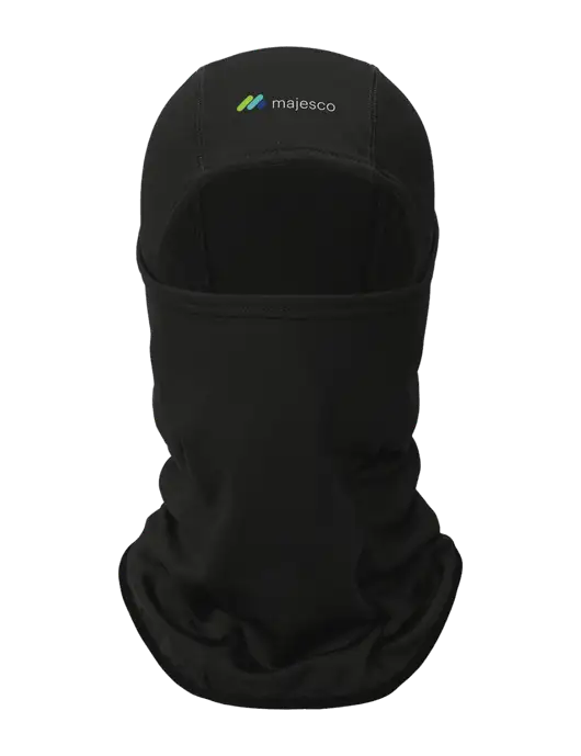 Black CornerStone Smooth Fleece Face Mask w/Majesco Logo