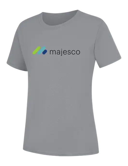 Womens Light Grey Heather Core Blend Tee w/Majesco Logo