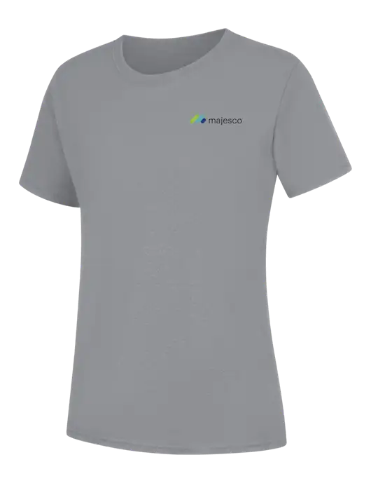Womens Light Grey Heather Core Blend Tee w/Majesco Logo