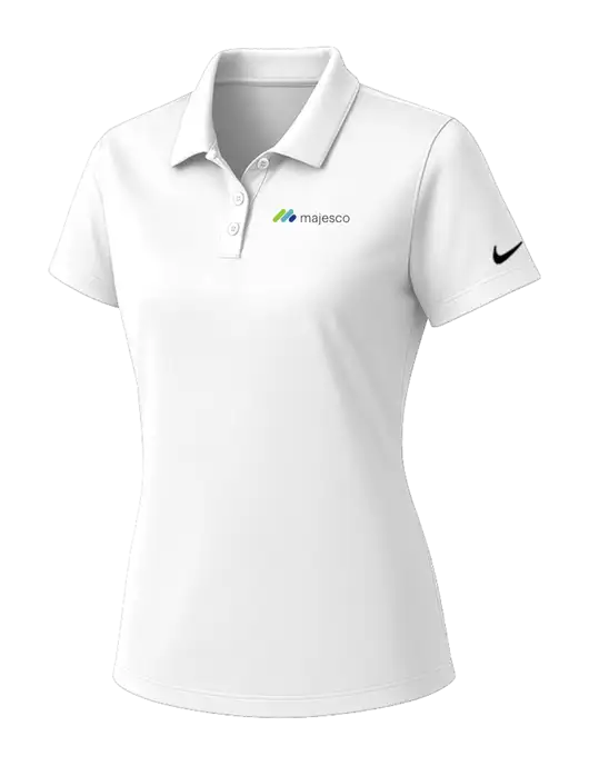 Nike Womens White Dry Essential Solid Polo w/Majesco Logo