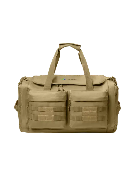 CornerStone Dark Tan Tactical Duffel w/Majesco Logo