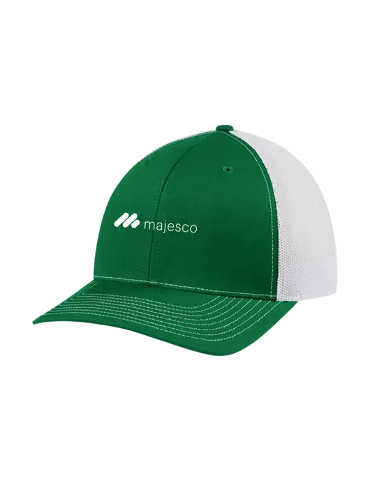 Richardson Adjustable Snapback Original 112 Trucker Cap Kelly w/White Mesh w/Majesco Logo