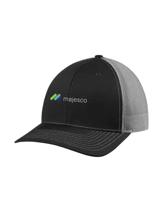 Richardson Adjustable Snapback Original 112 Trucker Cap Black w/Charcoal Mesh w/Majesco Logo