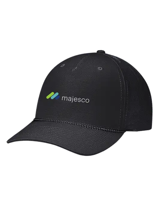 Richardson Laser Perf Performance Black/Black-Grey Rope Cap w/Majesco Logo