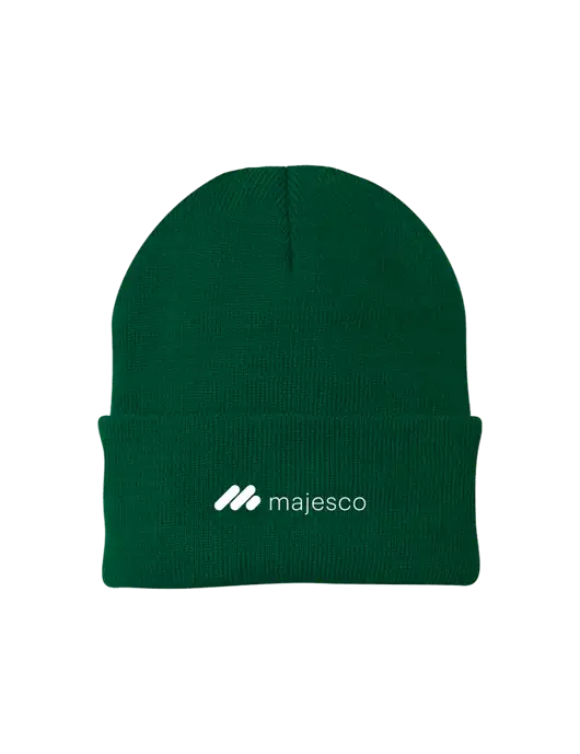 Dark Green Knit Cap w/Majesco Logo