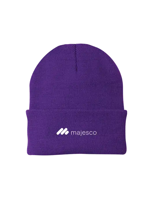 Purple Knit Cap w/Majesco Logo