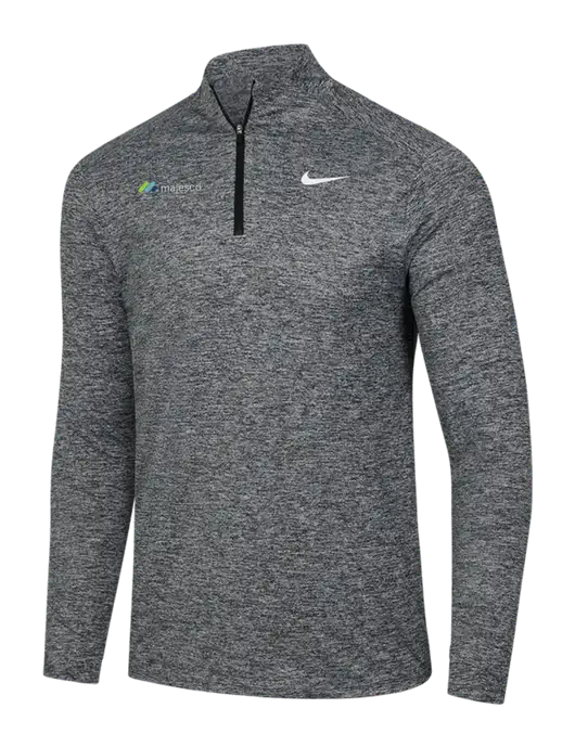 Nike Black Heather Dri-FIT Element 1/2-Zip Pullover w/Majesco Logo