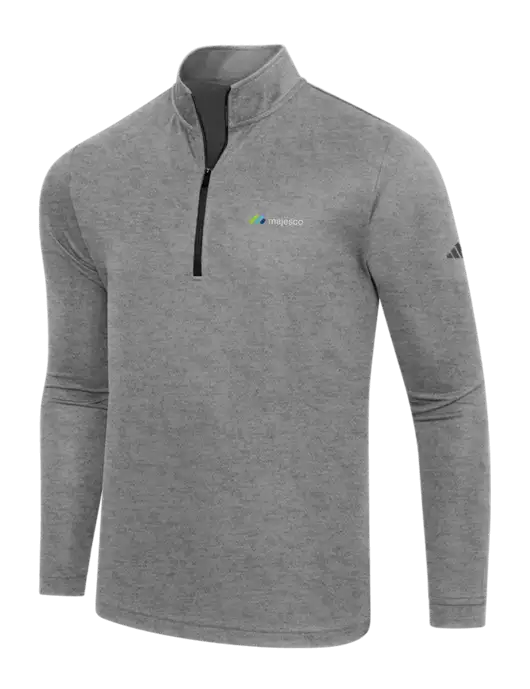 Adidas Black Heather  Lightweight Quarter Zip Pullover w/Majesco Logo