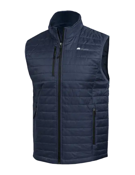 Packable Navy Puffy Vest w/Majesco Logo