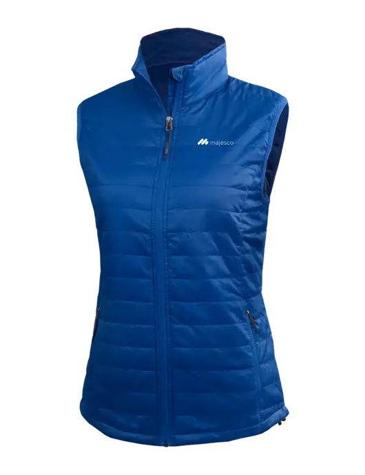 Womens Packable Royal Puffy Vest w/Majesco Logo