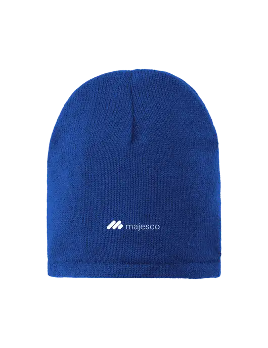 Dark Royal Fleece-Lined Beanie Cap w/Majesco Logo